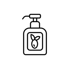 Olive oil outline icons, minimalist vector illustration ,simple transparent graphic element .Isolated on white background