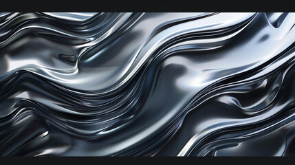"The Luxury Silver Background Blends Metallic Sheen And Fluid Motion, Epitomizing Glossy Elegance In An Abstract Form."