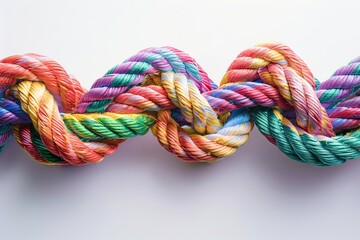 Multicolored Braided Rope: Empowering Unity Diversity Team Synergy Connect