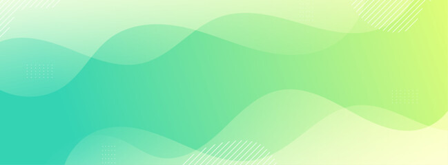 banner background, colorful, green and yellow gradient, wavy effect style, bright color. Vector eps 10