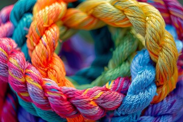 Diversity Strength Teamwork: The Vibrant Tapestry of Multicolored Rope