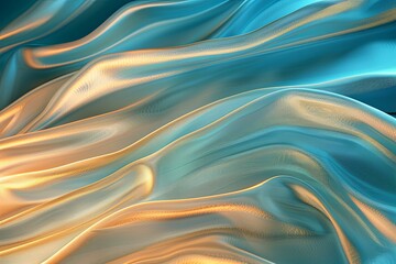 Fototapeta premium Gradient Transition: Luxurious Warm Gold to Cool Blue Velvet Texture