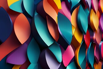Abstract background with smooth shapes Generator AI  - obrazy, fototapety, plakaty