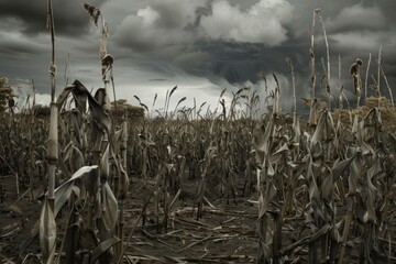Famine and drought outdoors weather produce. - obrazy, fototapety, plakaty