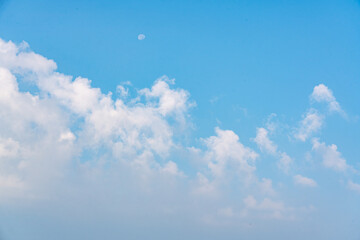 Blue sky, white clouds, sky photo materials