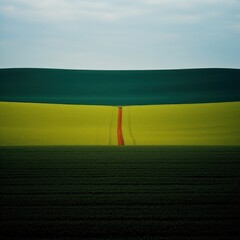 Photo of field landscape agriculture countryside.