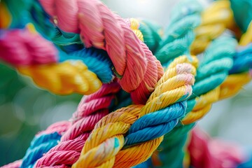 Teamwork Braided: Colorful Rope Communication for Strong Cooperation Background