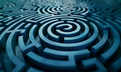 abstract background, Symbolic image of a person standing in front of a maze