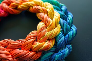 Spectrum Support Teamwork Braided Rope 
Illustrating Multicolored Rope Communication: Orange Neuroscience
