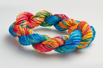 Teamwork Unity Vibrant Braid Rope Together: The Vibrant Tapestry of Multicolored Partnership Relationships