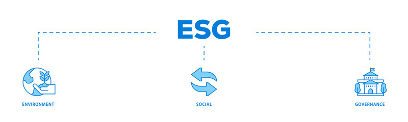 ESG icons process flow web banner illustration of  investment screen ing icon live stroke and easy to edit 