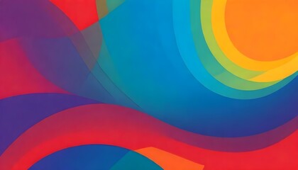 Obraz premium Minimalistic Geometric Artwork Colorful Illustration Digital Painting Abstract Background Design