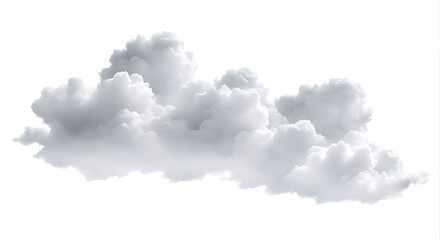  Cutout clean white cloud transparent backgrounds special effect 3d illustration 