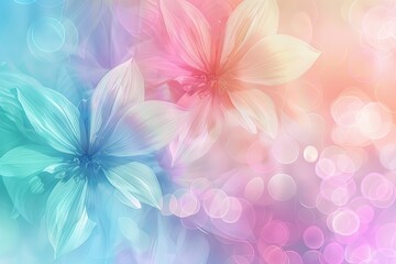 Obraz premium Holographic Gradient: Enchanting Pastel Color Smooth Transition