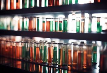 'test tubes clinic pharmacy medical research laboratory biochemistry pharmaceutical scientist pipette dropper male student chemist medicals sample liquid substance analysis bio chemical hospital'