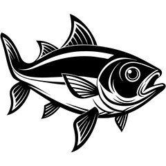 Bluefish silhouette vector illustration style.