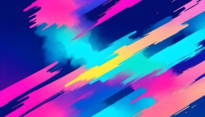 Vaporwave Artwork Illustration Digital Painting Abstact Minimalistic Neon Graphic Background Design