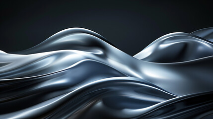 "The Abstract Blend Of Fluid Elegance In This Metallic Background Captures The Essence Of Glossy Luxury In Silver Hues."