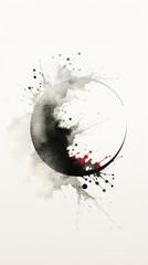 Yin yang ink splattered creativity.