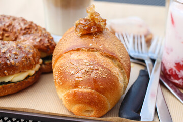 카페 벌집 소금빵 크로와상
Cafe honeycomb salt bread croissants