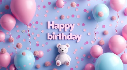 Joyous celebration: a heartfelt and adorable happy birthday greeting card specially designed for a beloved baby, filled with love, cheer, and warm wishes on their special day. 
