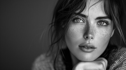 Studio shooting, portraits of young women