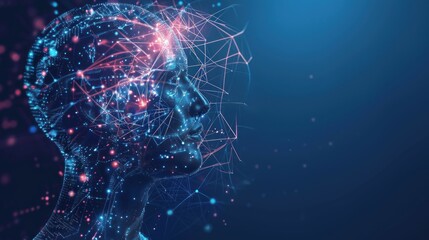 Abstract Artificial Intelligence Technology web background Cyberspace concept