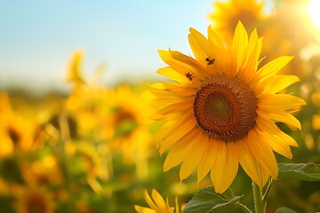 sunflower field in summer