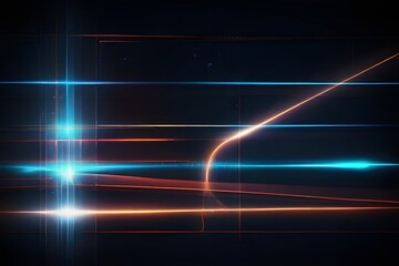 futuristic technology lines background with light effect Generator AI 