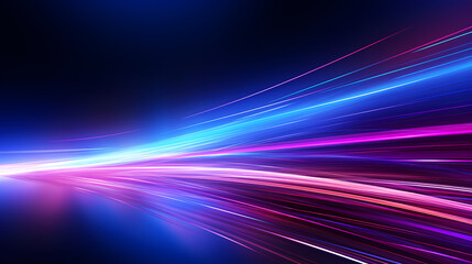 Speed of light background, blue, purple and red neon lights