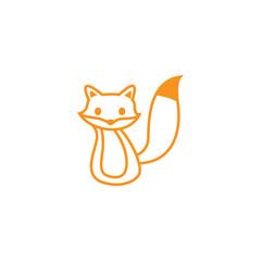 Cute Fox logo design 