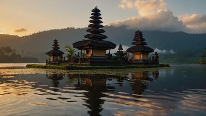 temple of heaven bali island of sunset