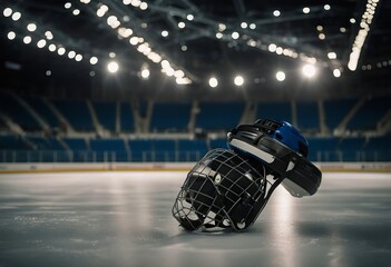 sports arena lighting rink bright - ice stadium image empty background Hockey cold