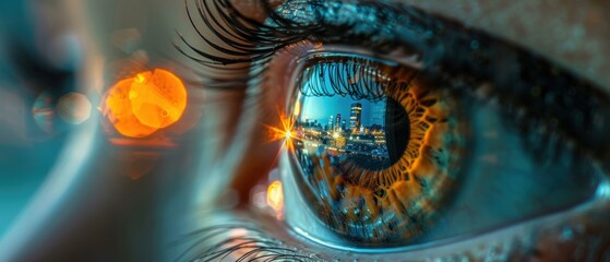 The gleam of opportunity in an investor's eye, mirrored by the gleam