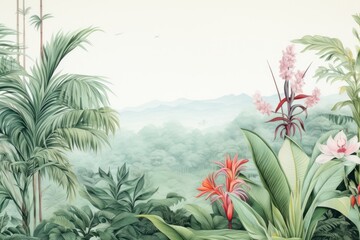 Wildflowers plant tree land.