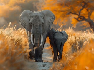 Stunning Wildlife Image of African Elephants