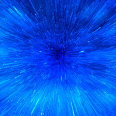 正方形　放射状に広がる神秘的な青い背景