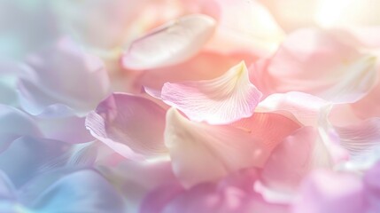 Obraz premium Soft blurred pastel colored flower petals for a background