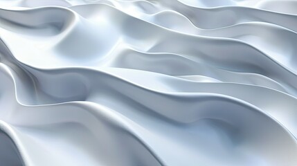Fototapeta premium The image is a white, flowing wave that appears to be made of fabric