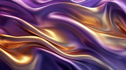 Fototapeta premium A purple and gold fabric with a wave pattern
