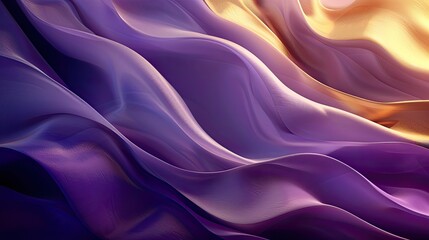 Obraz premium A purple and gold wave pattern with a yellow hue