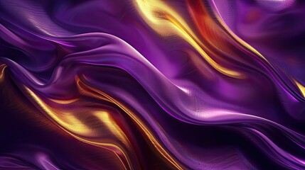 Obraz premium A purple and gold fabric with a wave pattern