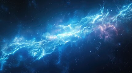 Fototapeta premium A blue and purple galaxy with a bright blue line