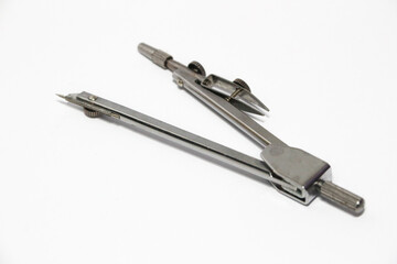 compasses drawing isolated on a white background