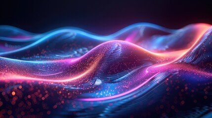 Obraz premium A colorful wave with red, blue and purple colors