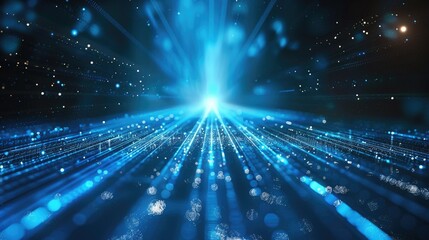 Naklejka premium A blue light with a white star in the middle