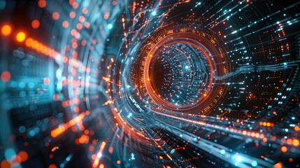 Obraz premium Abstract technology futuristic background
