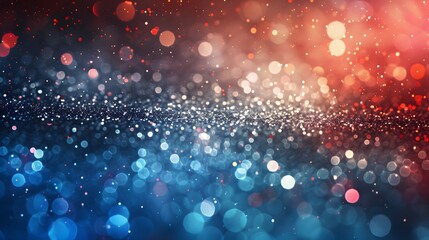 Abstract background with white bokeh lights and red, blue and silver colors in the style of various artists. . For Design, Background, Cover, Poster, Banner, PPT, KV design, Wallpaper - obrazy, fototapety, plakaty