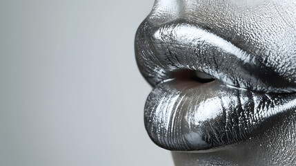 A Beautiful Pair of Yellow Lips Puckered Up for A Kiss