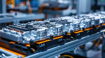 Automated Assembly Line for Electric Vehicle Battery Cells in Mass Production